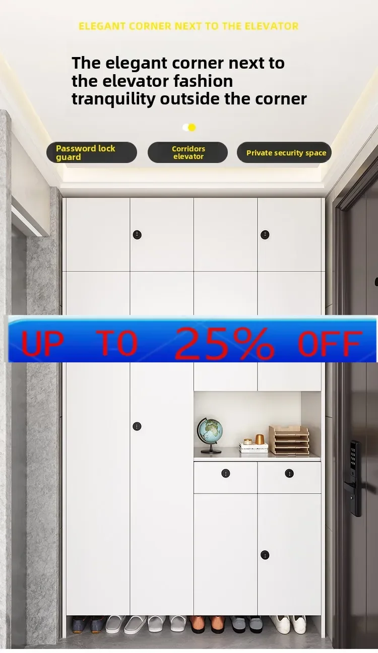 

Lmm Home Door Entrance Cabinet Storage Outdoor Elevator Entrance Shoe Rack Corridor Storage Cabinet