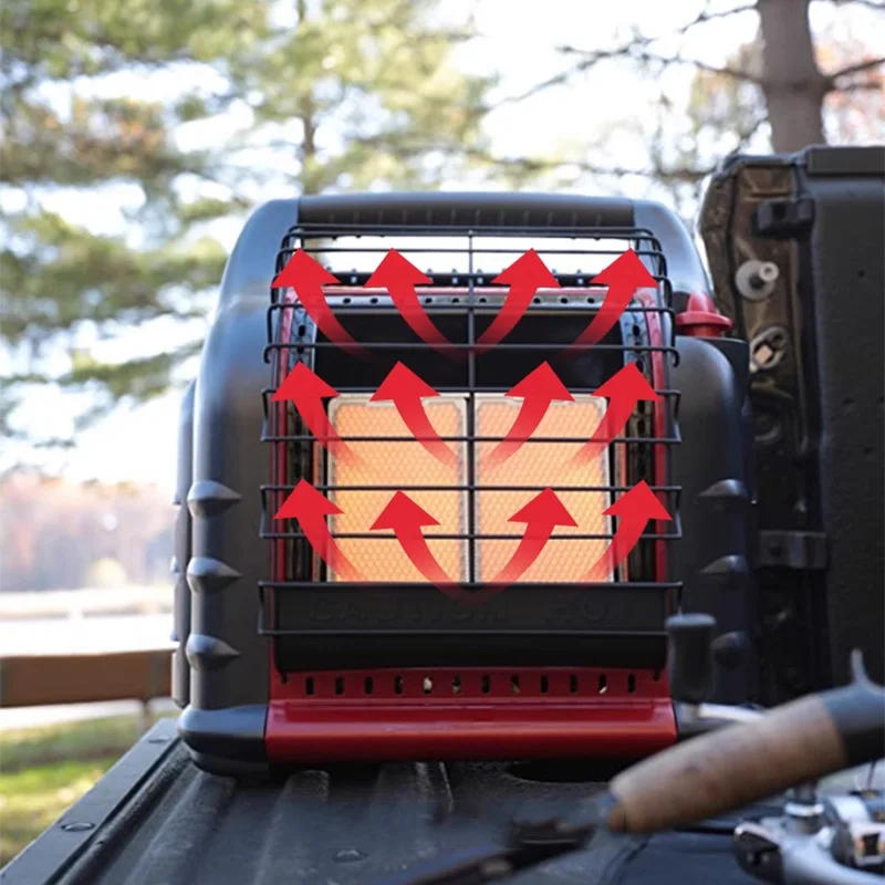 Aquecedor 4000 a 18000 BTU Unidade de aquecedor de gás LP portátil de 3 configurações com conexão de tanque duplo para uso interno e externo MH18BPRO