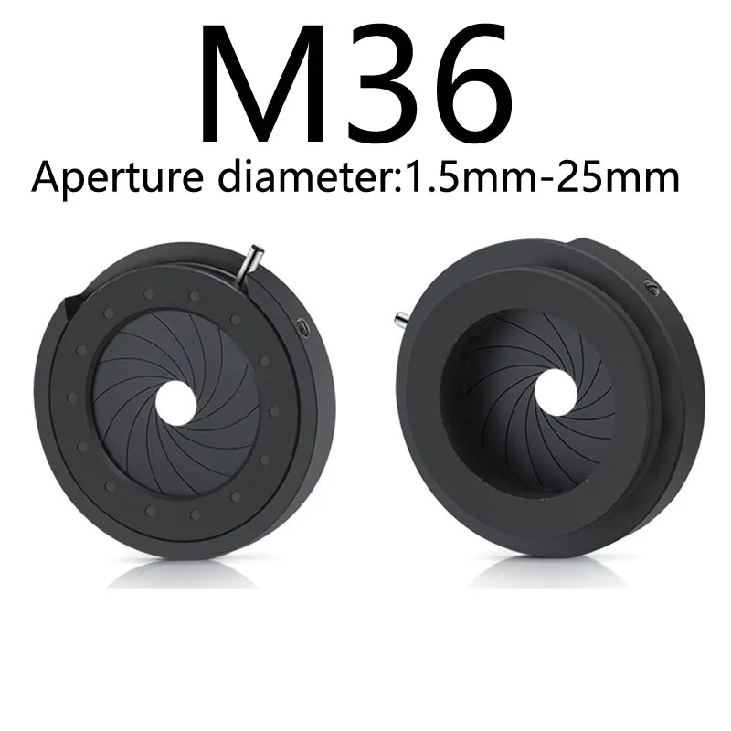 1PCS Aperture Adjustable 1.5-29 mm Iris Diaphragm M30 to M37 M42 to M42 CS to C Camera Lens Module Adapter Ring