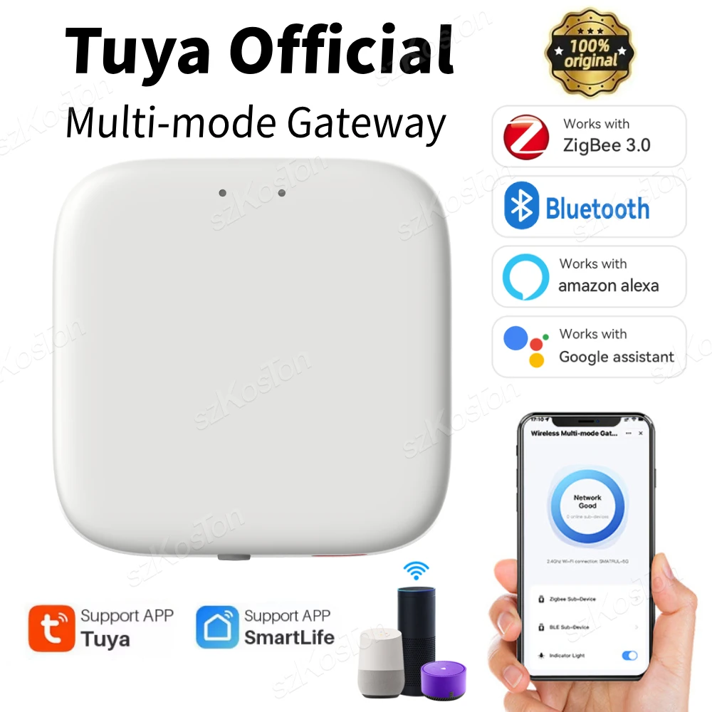 ZigBee Bluetooth Mesh Tuya Multi-Mode Gateway Hub Smart Home Automation Wireless Gateway Smart Life Works With Alexa Google