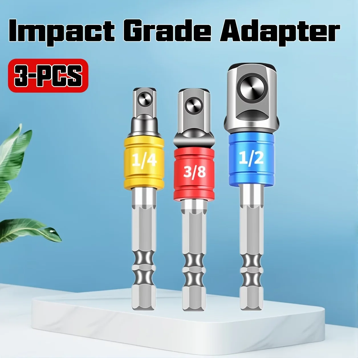 

3PCs Color Hexagon Screw Screwdriver Changeover Extension Square Head Socket Tool Set for Electric Screwdriver