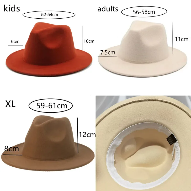 Fedora Hat Women Hat Winter Luxury Man Hats for Women Fashion Formal Wedding Decorate Camel Panama Cap Fedoras sombrero hombre