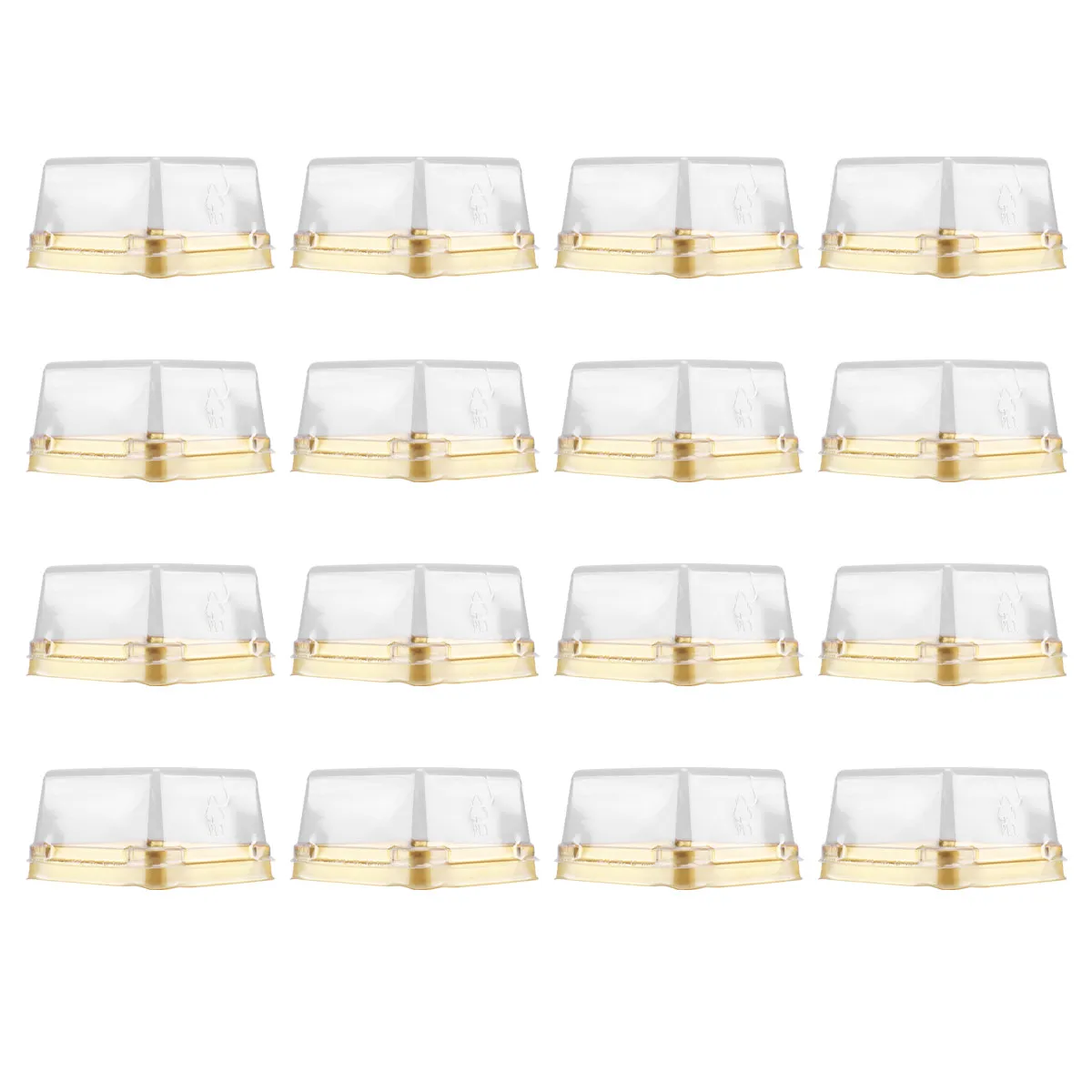 100Pcs Food Packaging Cake Box Transparent Disposable Plastic Dessert Cake Container for Wedding Birthday Party Anniversary