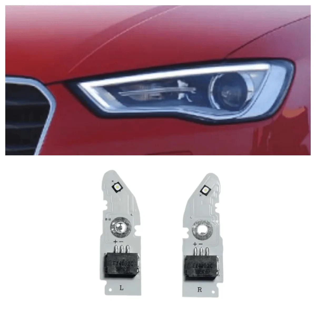 

НОВАЯ фара дневного света PCB Световая плата Светодиодный модуль Angel Eye для A3 2012 2013 2014 2015, сменные автомобильные аксессуары