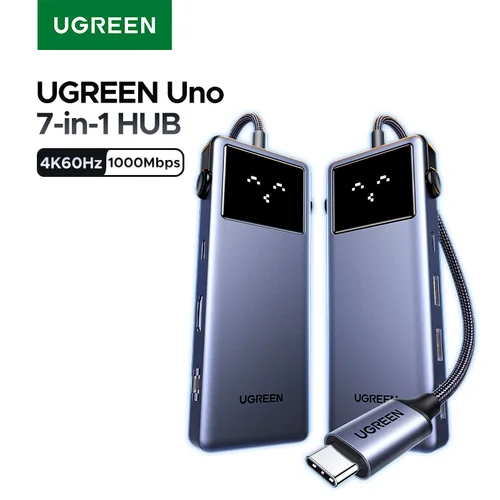 UGREEN USB C HUB tipo C a 4K60Hz HDMI 1000Mbps RJ45 PD100W USB3.0 divisor para accesorios de ordenador portátil MacBook Docking