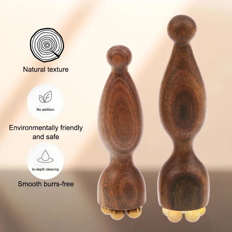Lotus seedpod forma massageador ferramenta de fisioterapia facial verde sândalo rosto massagem ferramentas gua sha rosto cuidados com a pele massagem varas