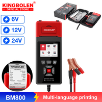 KINGBOLEN BM800 Car Battery Tester with Printer 6V 12V 24V Battery Analyzer Cranking Test & Charging Test & Max Load Test