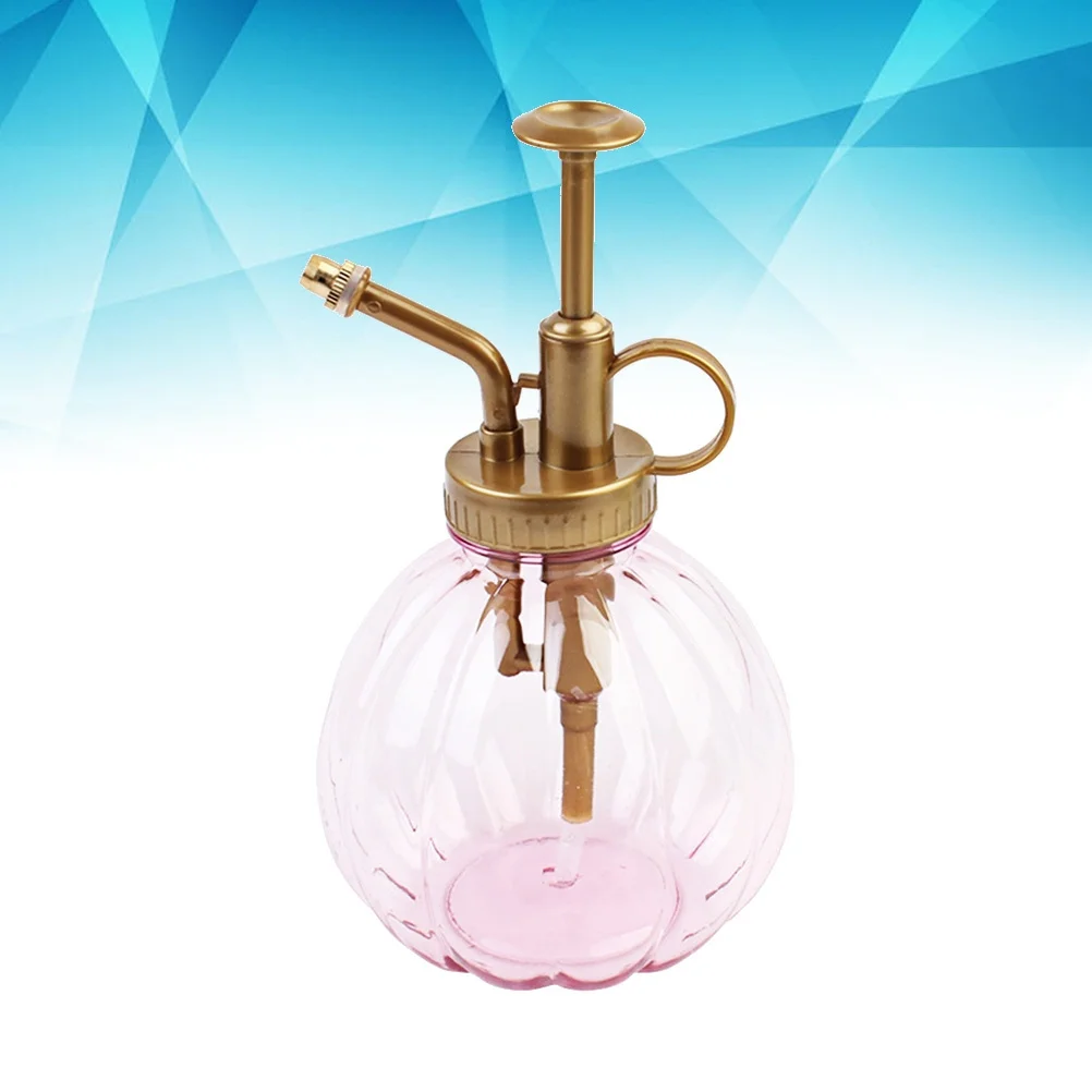 Bottiglia spruzzatore a forma di zucca in plastica viola Bottiglia di fiori per irrigazione a pressione manuale vintage di piccole dimensioni per piante da giardino