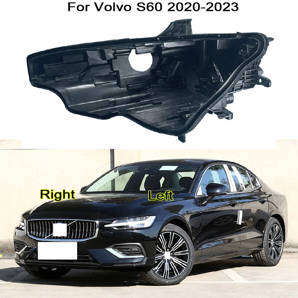 

For Volvo S60 2020-2023 Front Headlight Cover Base Lampshade Basic Bottom Shell Replace the Original Headlights Fixed Frame