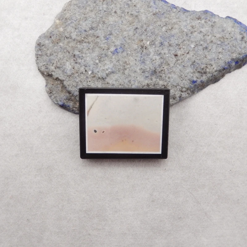 

Natural Stone Obsidian Howlite Ocean Jasper Pendant Bead,Fashion Jewelry Intarsia Pendant For Gift 36x29x6mm 15.3g