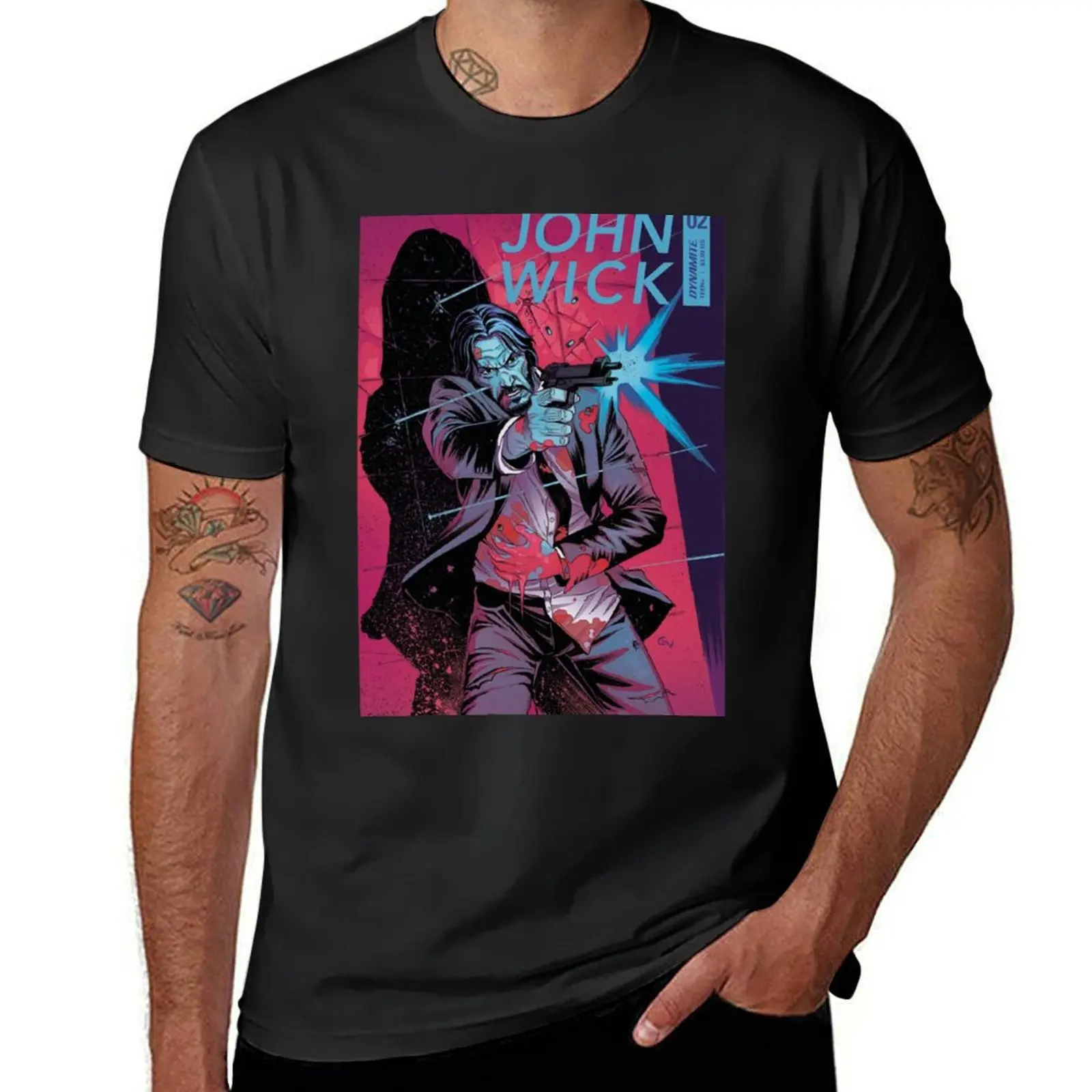 John wick the movies T-Shirt plain quick drying men clothes