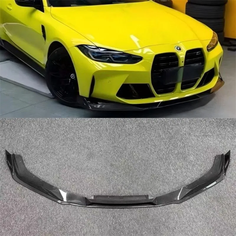 

For BMW M3 M4 G80 G82 19+ Real Carbon Fiber Front Lip Front Bumper Lower Lip Under Spoiler Splitter Car Accessories Body Kit