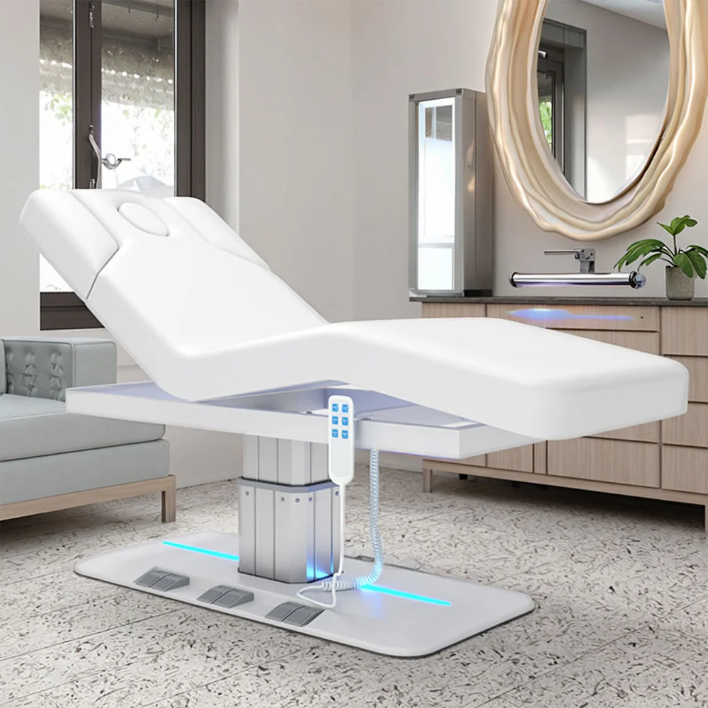 

Customized Eyelash Extensions Facial Spa Skin Care Massage Table Chair Electric Massage Bed for Beauty Salon Furniture