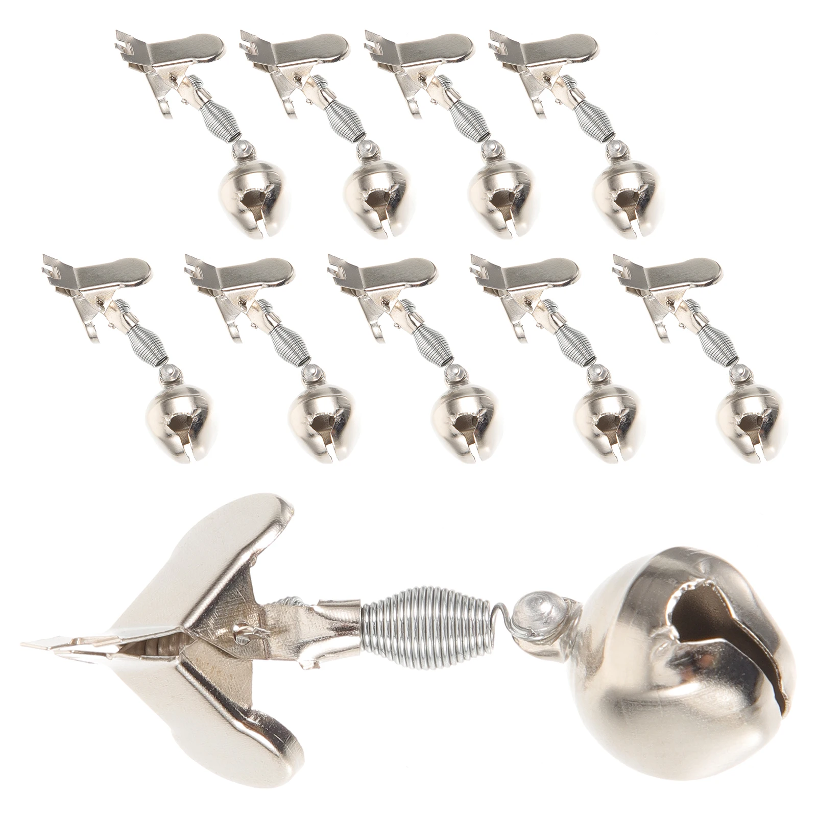 

10pcs Alarm Bells Metal Portable Bite Alert Bell for Rods Clips Sea Fishing Equipment Accessories Fishing Tools