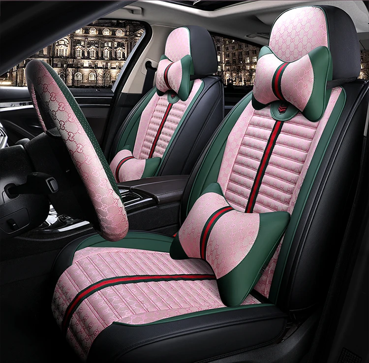 Housses de siège de voiture en cuir de luxe, adaptées au coussin de sièges de voiture universel, mode, nouveau design, 2022