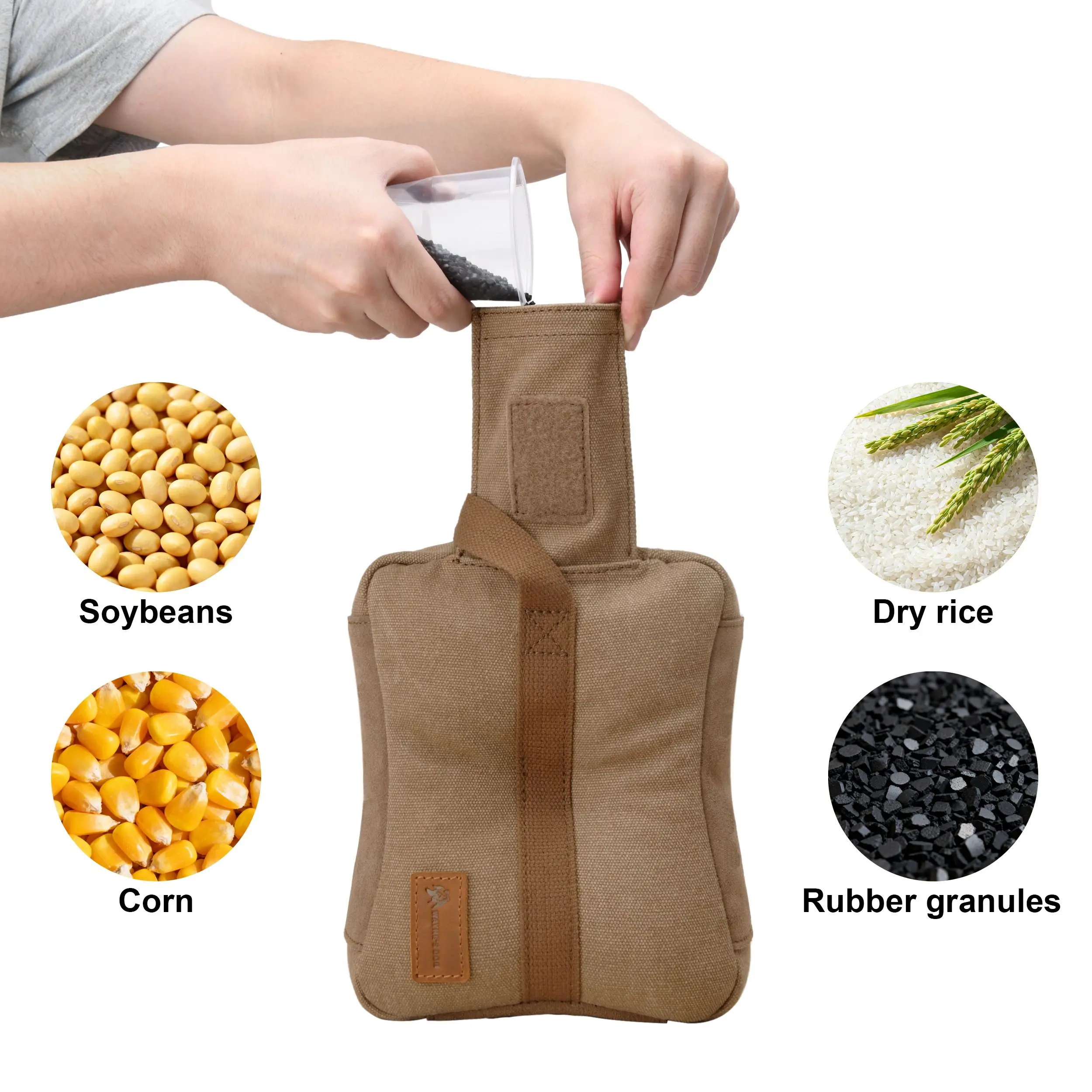 Canvas Shooting Rest Bag Front Support Target Sandbag Gun Bench Rest Bag for Outdoor Range, Hunting