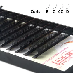 NEWCOME 0.03-0.25mm B/C/CC/D Curl Eyelash Extension Thin and Soft Material Volume Lash Individual Eyelashes Premium Fake Lashes