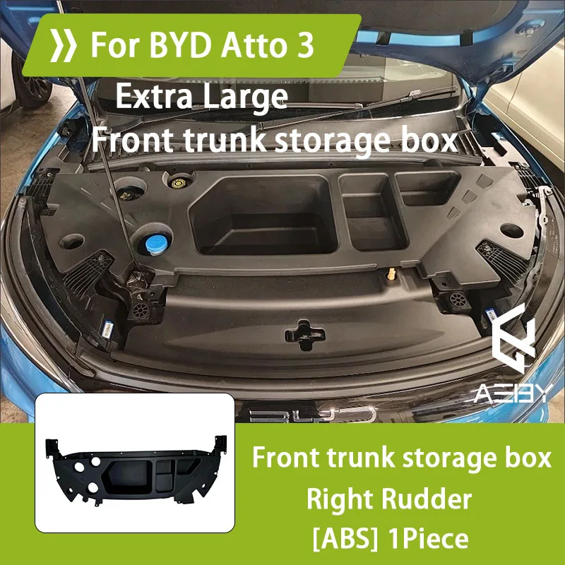 Auto-Frontkofferraum-Aufbewahrungsbox für BYD Atto 3 2021-2025 RHD ABS Maßgefertigter Großraum-Frunk-Organizer Modifikation Auto-Zubehör