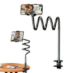 Lazy Phone Holder Flexible Gooseneck Mount Clamp Stand for iPhone Anroid Cellphone Bed Desk Phone Holder 360 degree Mobile Phone