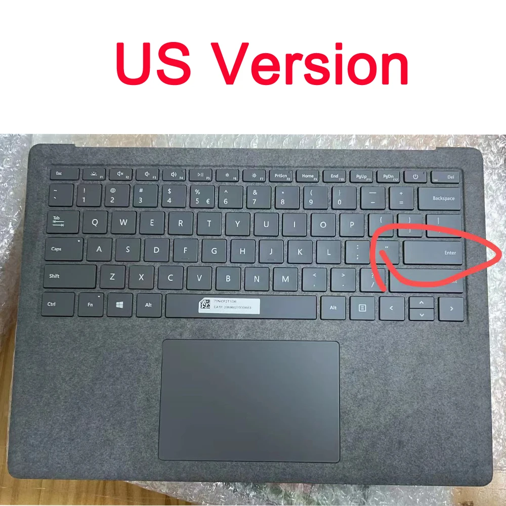 Imagem -05 - Teclado do Portátil com Trackpad Cinza Completa Microsoft Surface Laptop 1868 1873 Assembleia Topcase Aaa +