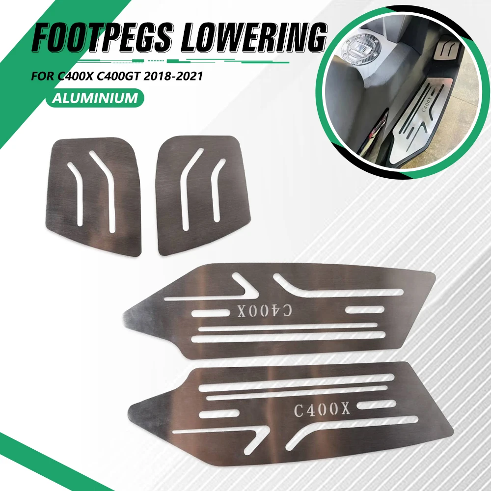 

Motorcycle Floorboards Foot Pegs For BMW C400X C400GT 2018 2019 2020 2021 Motorbike pedal Front and Rear Footrest Footboard Step