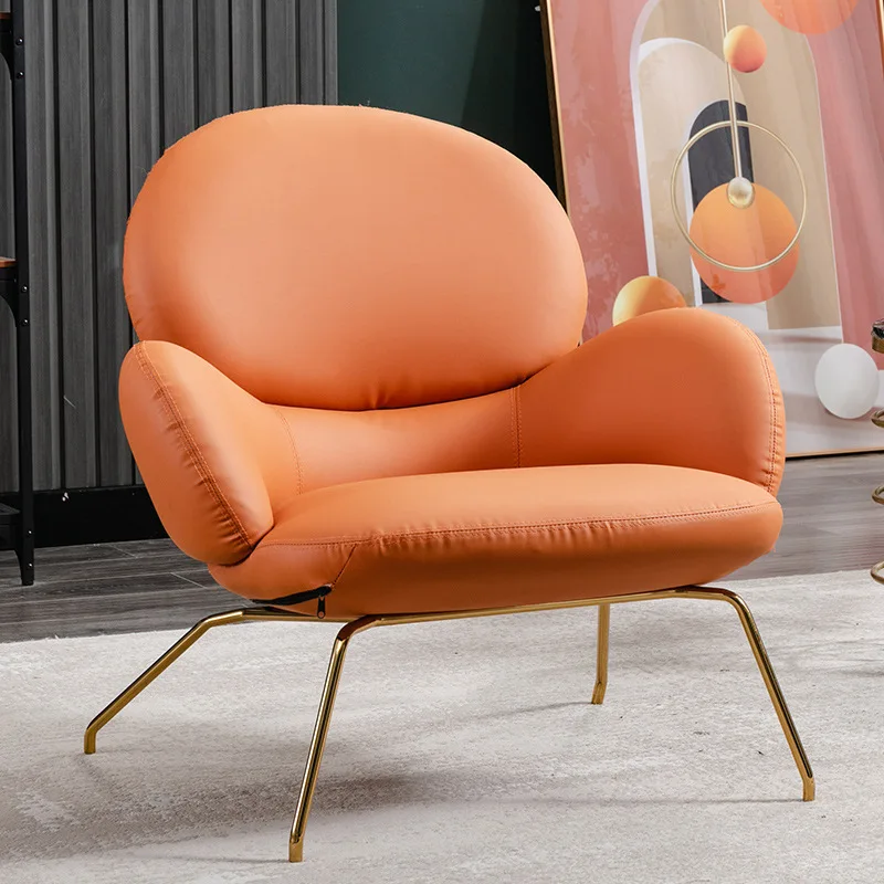 Nordic Lazy Light Luxury Sofa Chair Living Room Bedroom Balcony Reading Back Chair Single Sofa Leisure Chair Makeup Chair