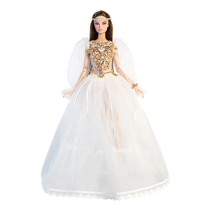 1/6 32cm FR Supermodel Doll Clothes Suit Luxury Haute Couture Fairy White Pink Skirt Series Accessories Set Gifts Princess Dress