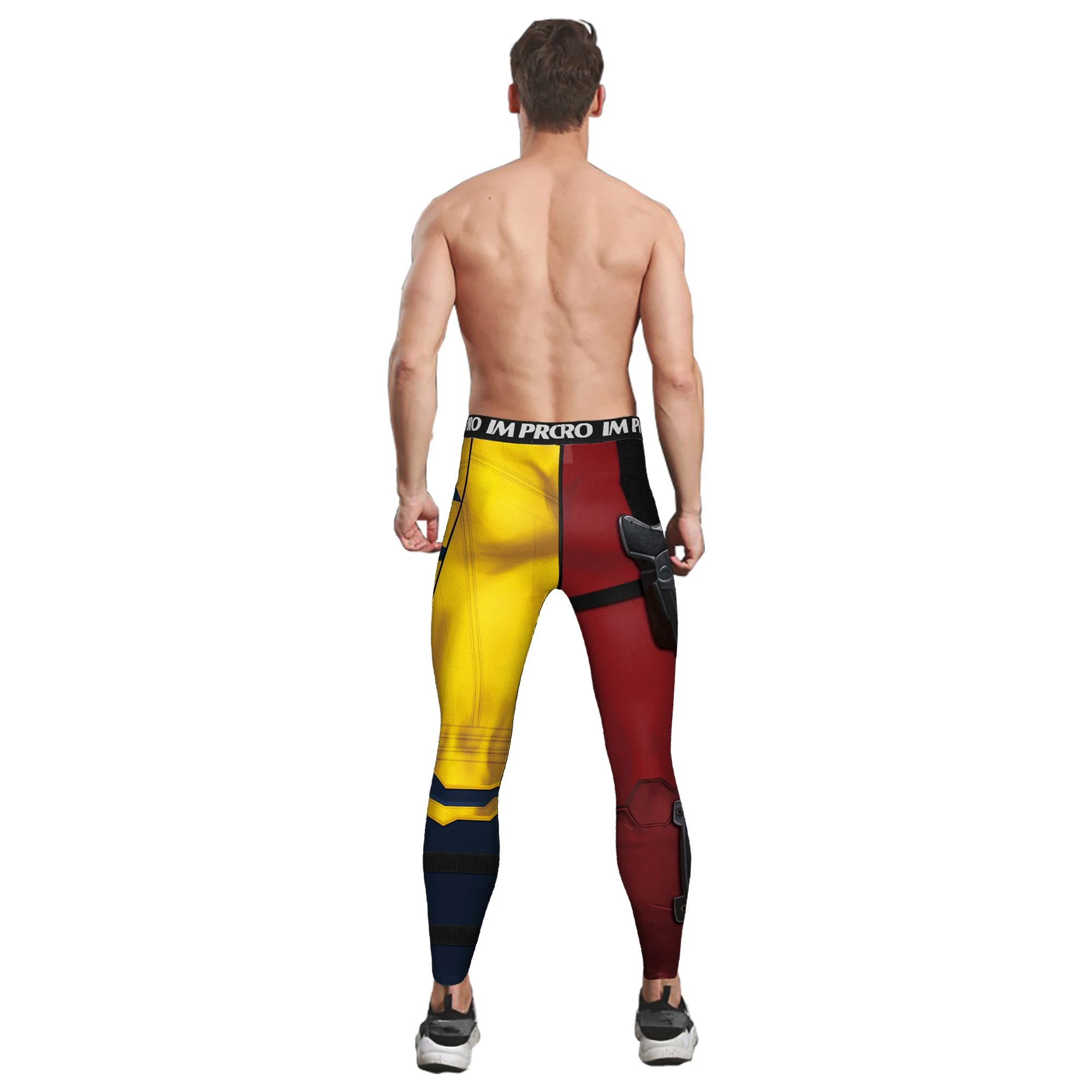 NADANBAO Men's Compression Pants Male Tights Superhero Wolverine print Running Training Sport Fitness Joggings Workout Trousers