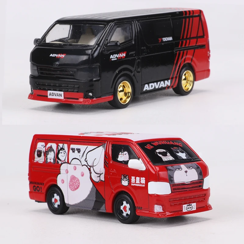 MASDI 1:64 HIACE 2010 Advan/Supremocat Alloy Model Car