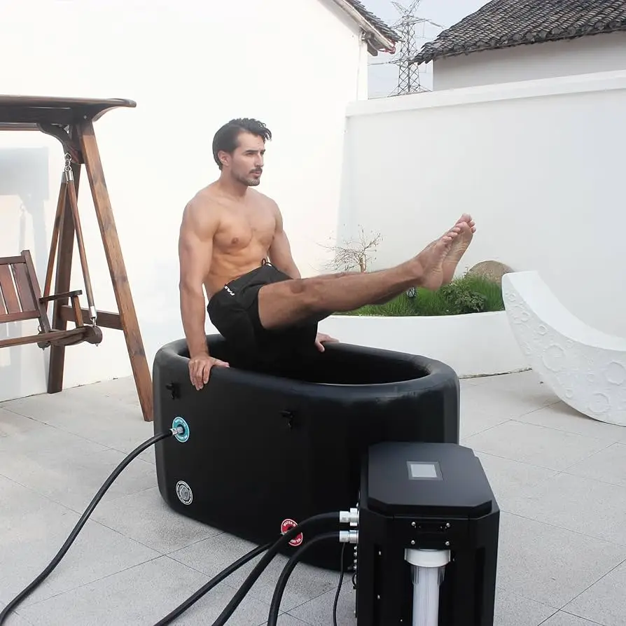 TLF Diooist Vasca da bagno di ghiaccio per piscina d'acqua fredda rettangolare di vendita calda per spa all'aperto con sistema di raffreddamento Bagno di ghiaccio gonfiabile