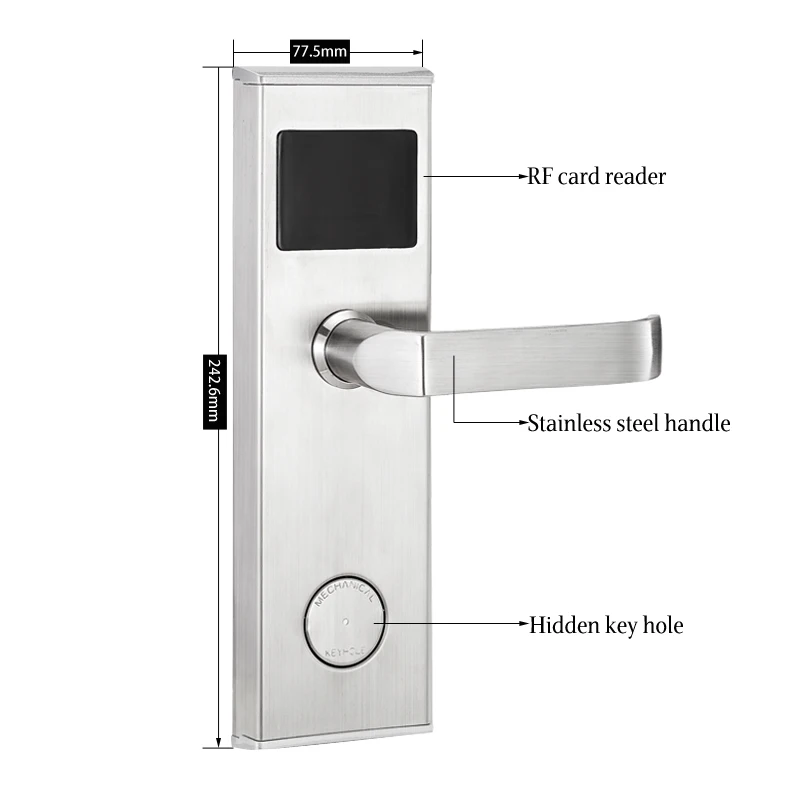 Web-management online ble rfid hotel lock system für holztür – Detail 10