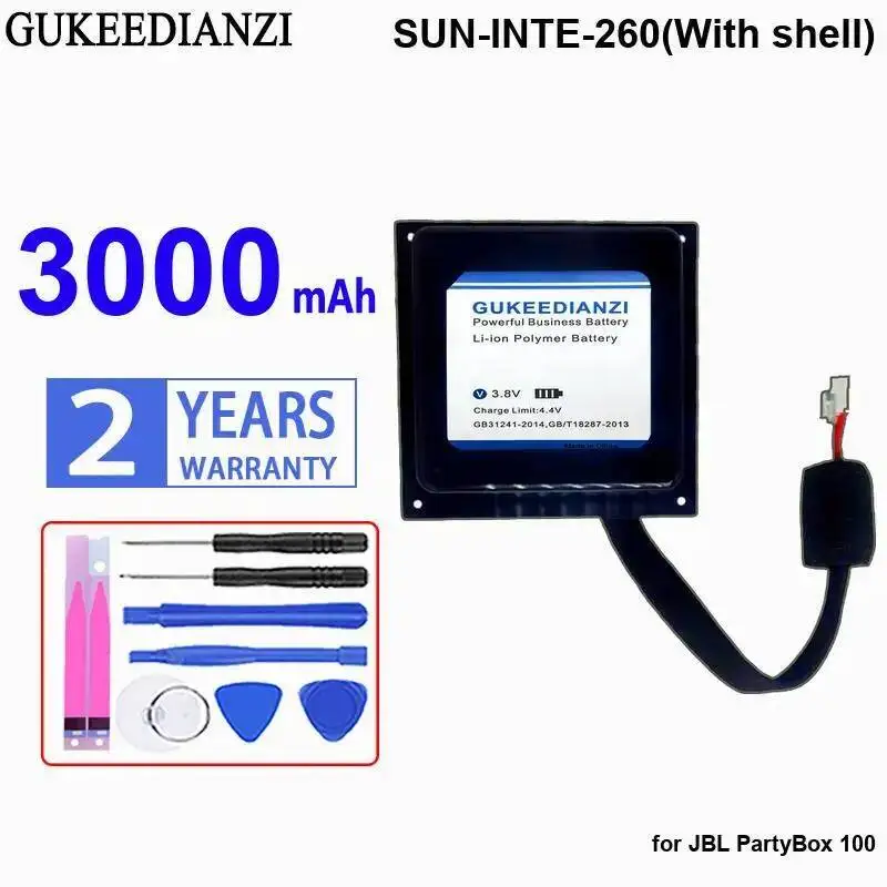 

Speaker Battery 3000Mah Sun-Inte-260 With Shell High Performance For Jbl Partybox 100 Lightweight