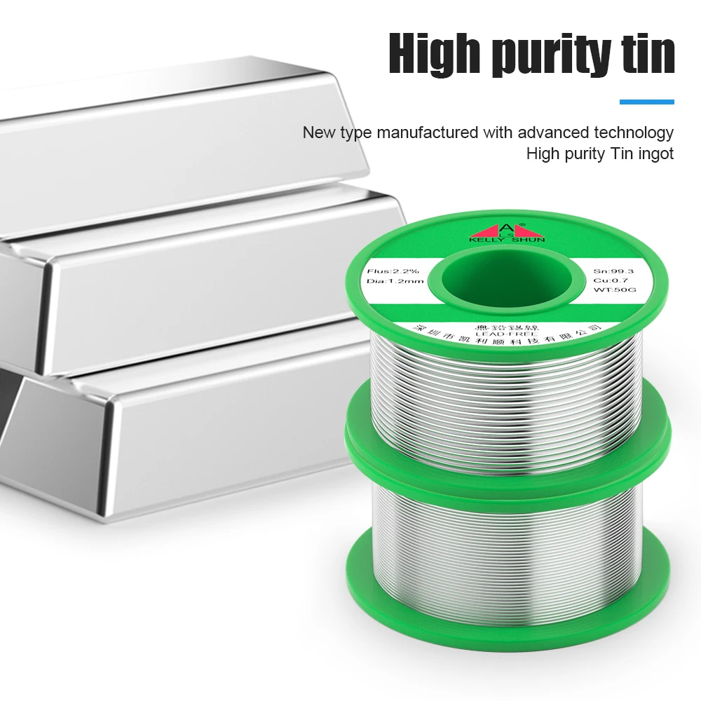 KELLYSHUN Lead Free Environmental Friendly Solder Wire Rosin Containing High Purity Maintenance Soldering Iron Solder Wire