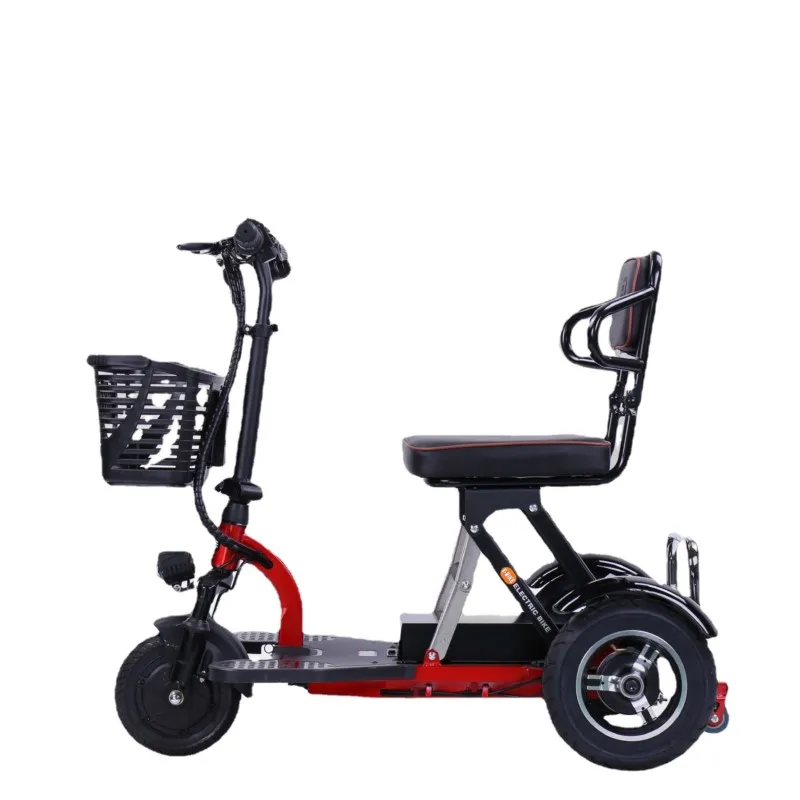 Cooya New-Folding Electric Tricycle for Elderly, Leisure Adult, Mini Safe and Comfortable, Adult Home Tricycle, Export