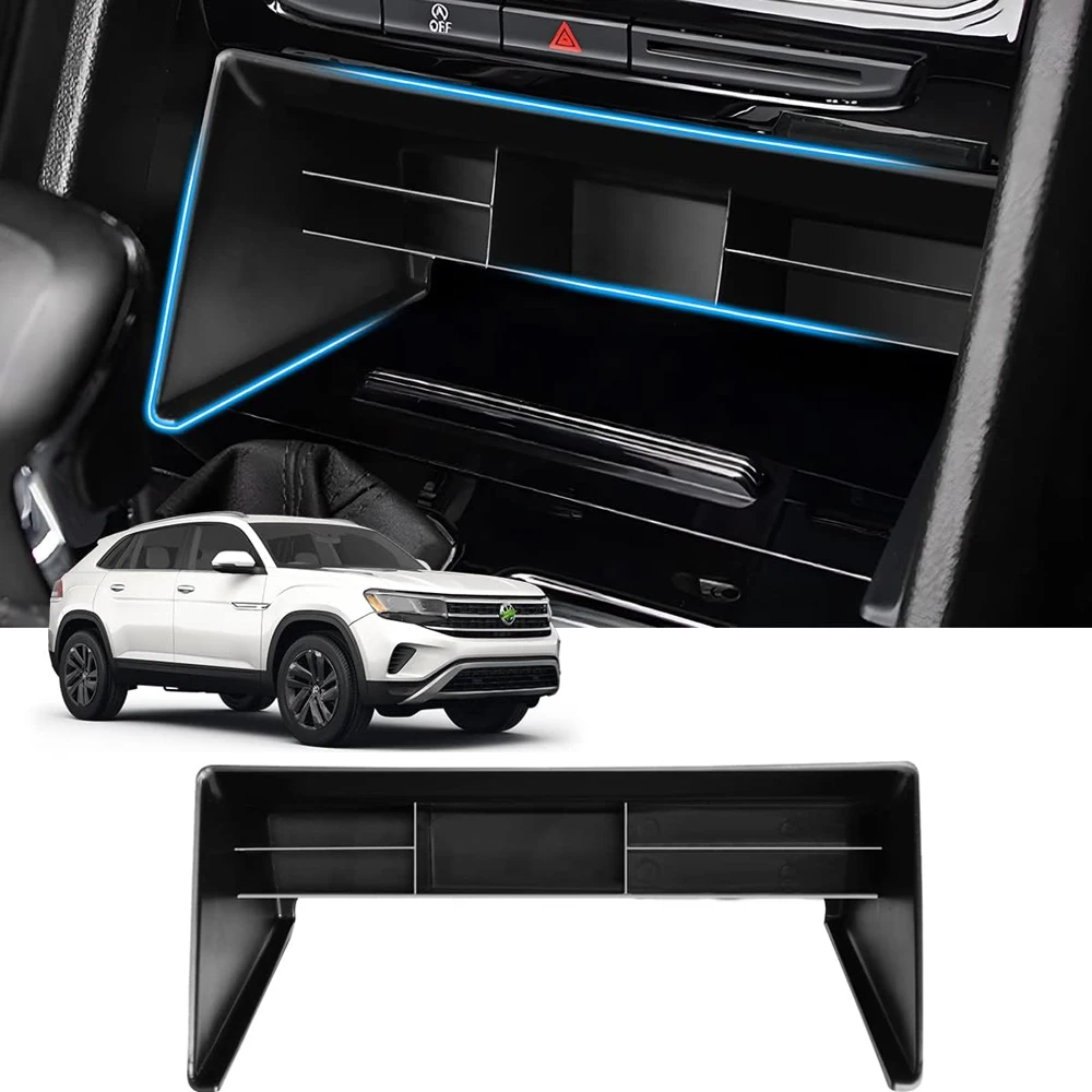 Organizer konsoli środkowej do VW Atlas i Cross Sport 2018 2019 2020 2021 2022 2023, akcesoria, schowek na podłokietnik z wkładką