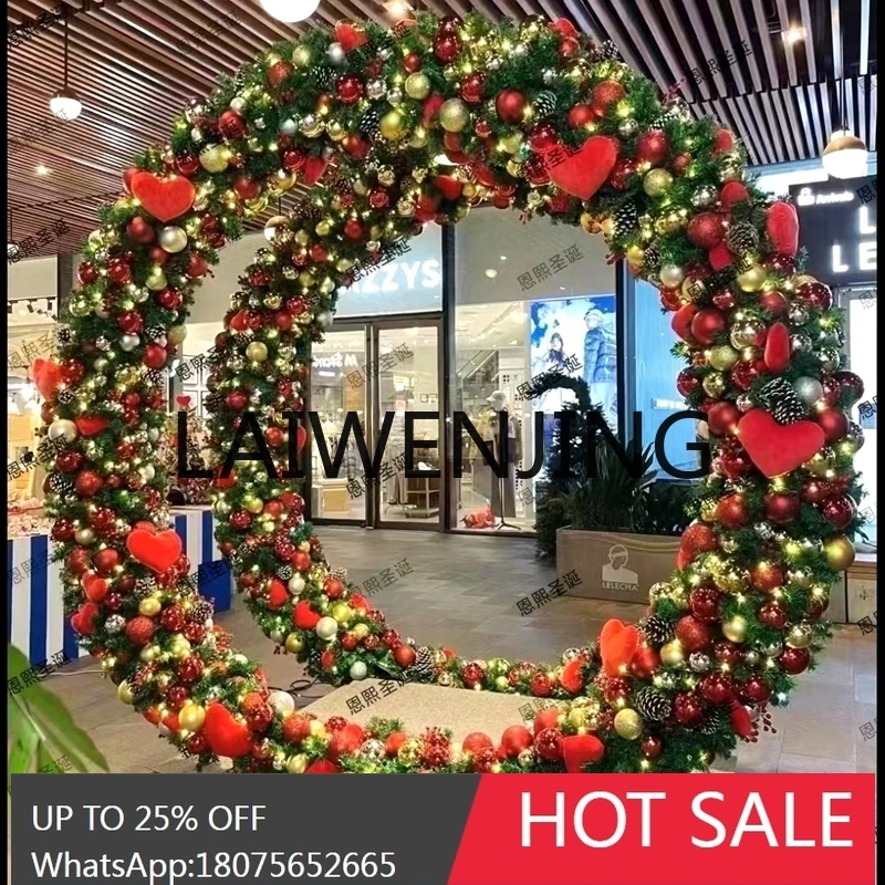 Festive decoration 80/50/60/cm gold silver Christmas wreath hotel home shopping mall window pendant