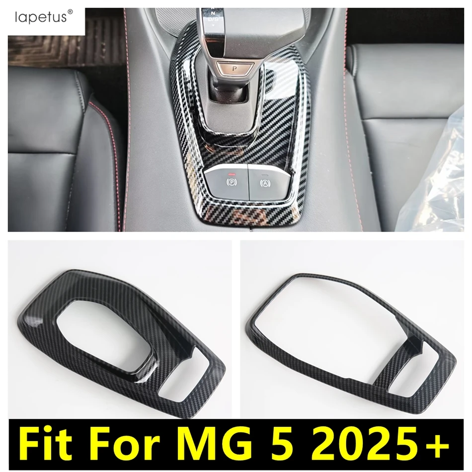 

Central Control Transmission Shift Gear Panel Frame Decoration Cover Trim Carbon Fiber Accessories Interior For MG 5 2025 2026