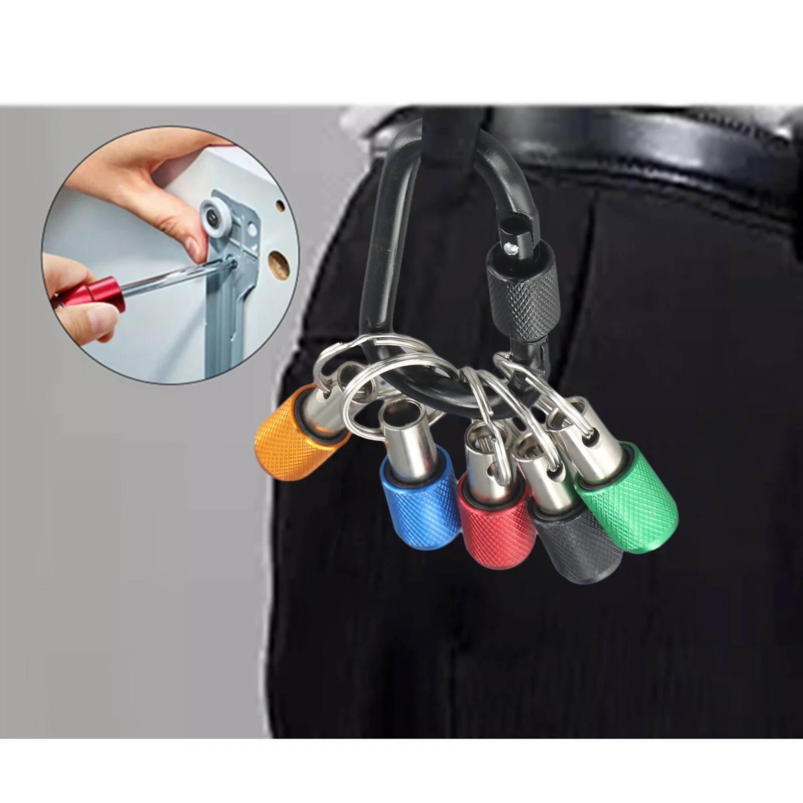 Screwdriver Bit Holder Drill Bit Holder 1/4 Hex Shank Keychain Extension Bar Quick Release For Electric Screwdrivers