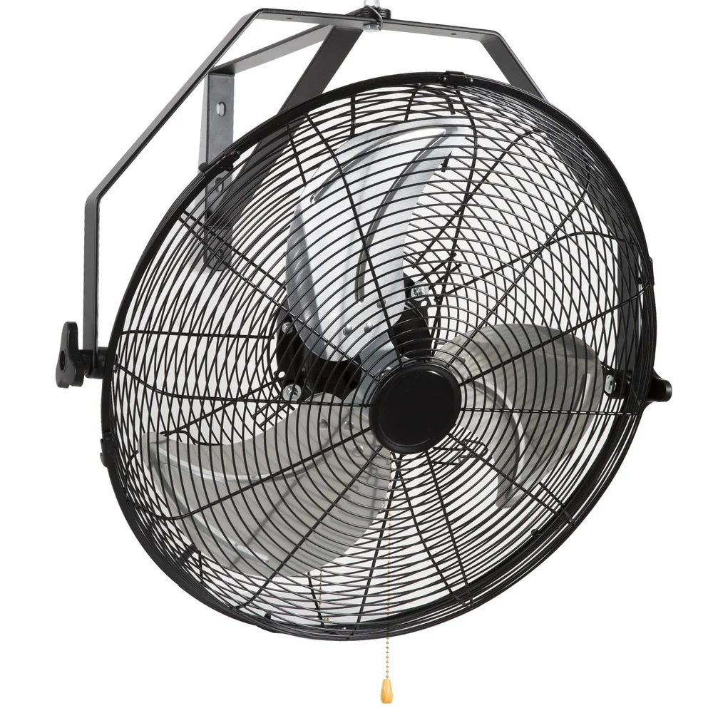 Ventilatore oscillante industriale a parete da 17,6 pollici 3 velocità in metallo per uso interno esterno Circolazione dell'aria del motore potente impermeabile