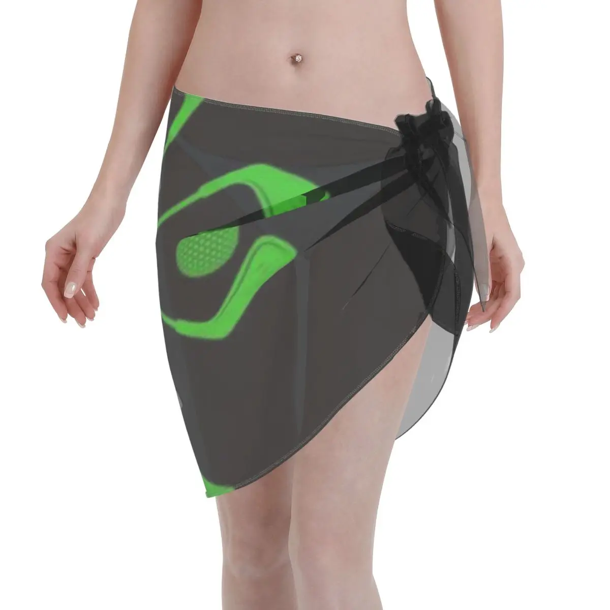 Promotion St Patrick S Day Golf Shamrock Women's Beach Wrap SkirtBackyard Pool Party Open Front Wrap