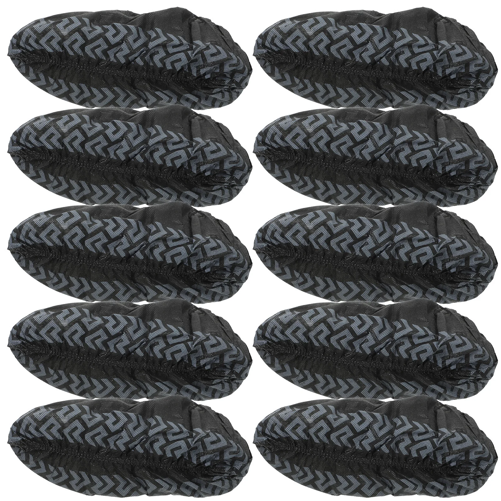 100 قطعة من أغطية الأحذية السوداء للاستعمال مرة واحدة غير منسوجة سميكة ومضادة للانزلاق قابلة للتنفس للأحذية والسفر والمكتب الداخلي