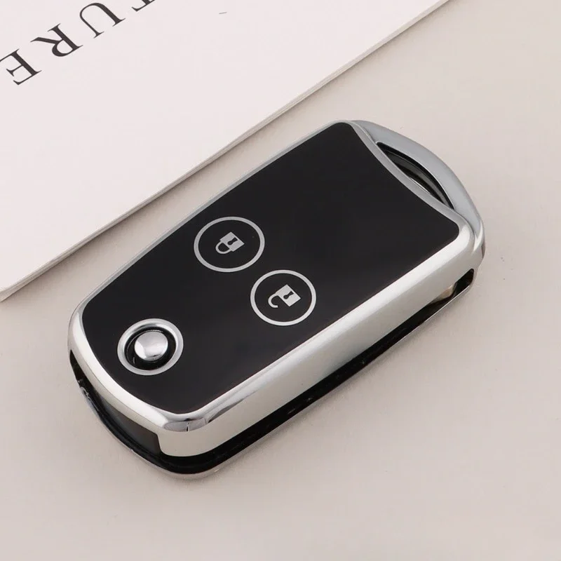 Flip Folding Key 2 3 Button Tpu Car Key Case Cover for Honda Civic Accord Jazz CRV HRV CRZ Acura TL TSX ZDX RSX Car Accessories