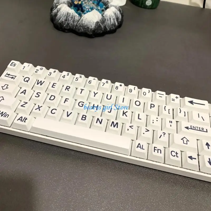 

C7AB Оригинальная высота черно -белая клавишные клавиши Установите 125pcs для механических клавиатур exte