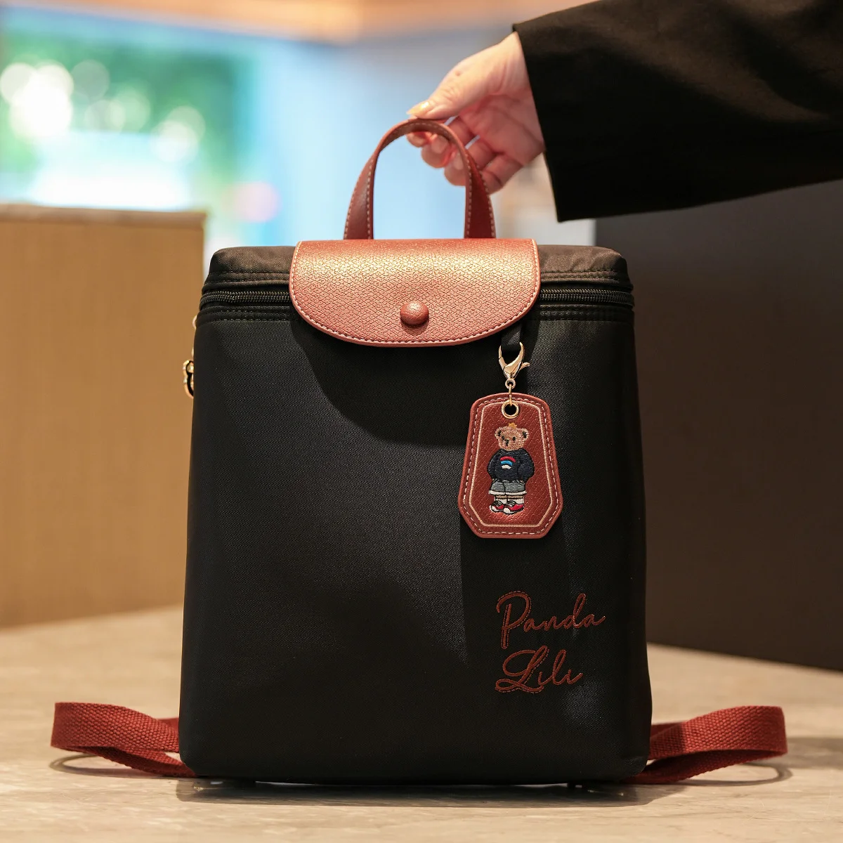 

New Nylon Waterproof Embroidered Backpack Casual Backpack Travel Commuting Large Capacity Bag Travel Portable Women's Bag