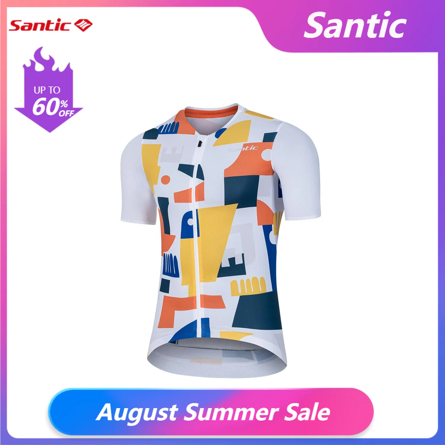 Santic Camisa Ciclismo Masculina Manga Curta MTB