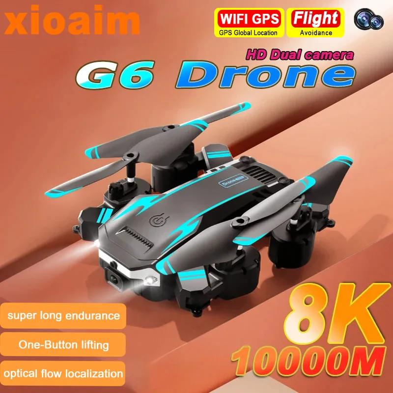 For Xiaomi New G6 Drone 5G 8K Professional HD Aerial Photography Omnidirectional Obstacle Avoidance GPS Quadcopter Distance