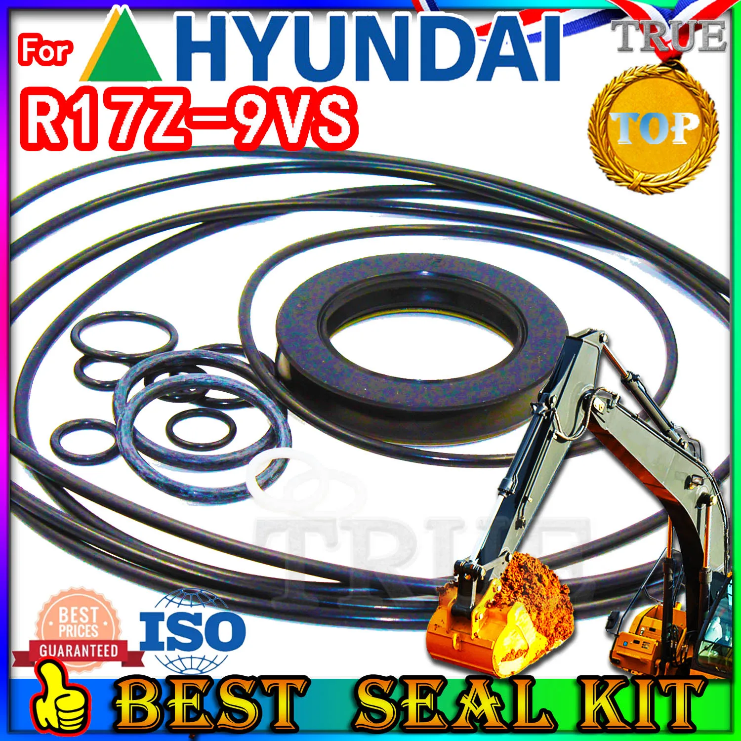 

For Hyundai R17Z-9VS Oil Seal Repair Kit Boom Arm Bucket Excavator Hydraulic Cylinder R17Z 9VS Joystick Engine O-ring Pump Swing