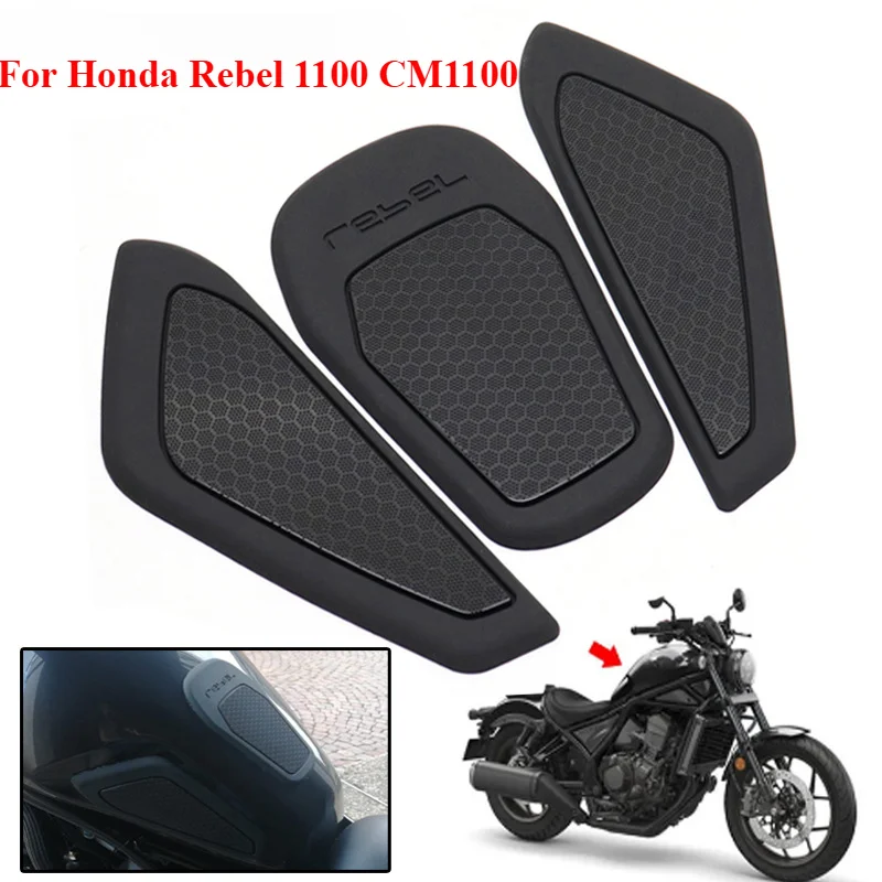 Suitable for Honda Rebel 1100 CM1100 Motorcycle Anti-Slip Side Stickers, Fuel Tank Protection Stickers, Motorcycle Accessories