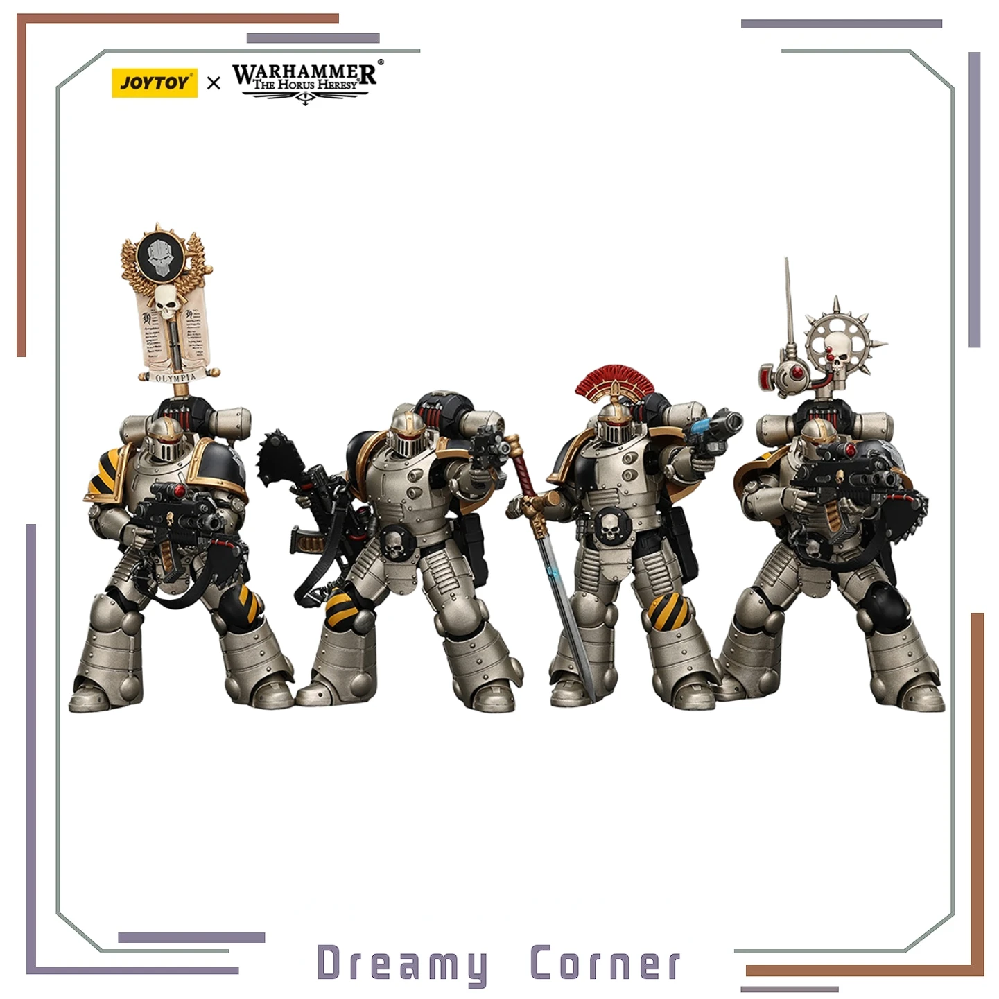 【In Stock】H12.3cm JOYTOY Warhammer The Horus Heresy Iron Warriors Mkll Tactical Sergeant Legionary1 2 3 1/18 Action Figure view 3
