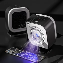 TBK-F001 3 en 1 ventilador de iluminación de refrigeración de escape de humo curado UV de alta velocidad 15000R/min para teléfono PCB BGA Chip herramienta de reparación de soldadura